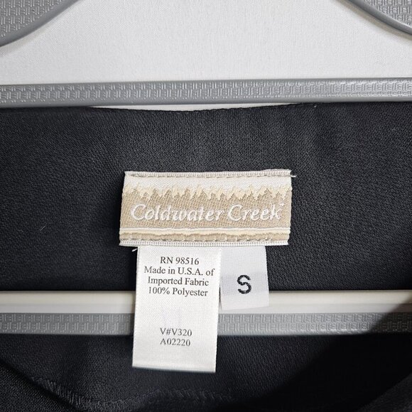 COLDWATER CREEK Y2K Dress BLACK size S Chic Elegant Minimalist Party Sleeveless - Picture 5 of 7